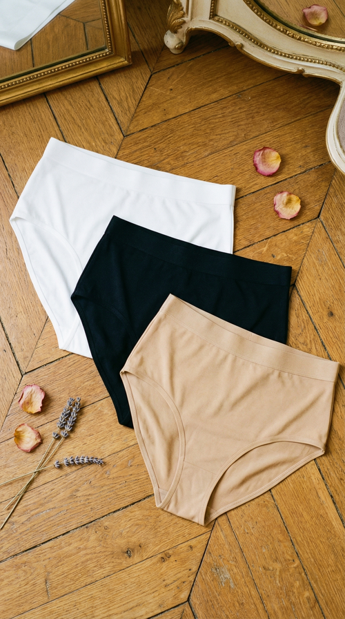 Pack 3 culottes UltraMorpho™ : Noir, Blanc, Beige (4,9€/unité)